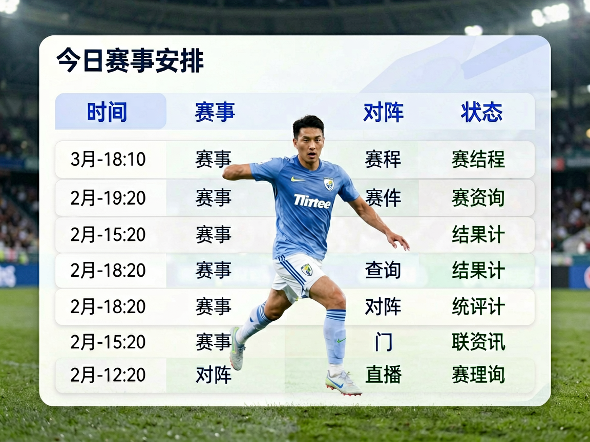 今日赛事安排与赛程表